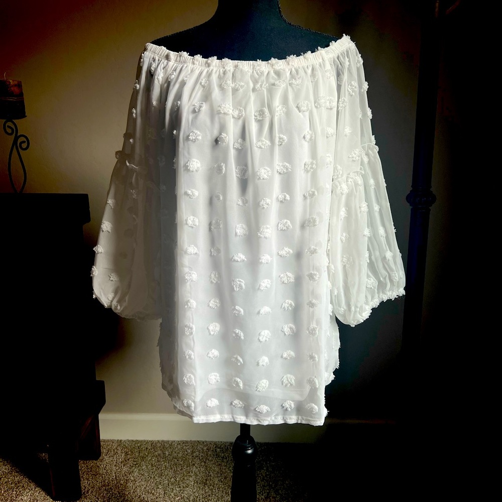 White Off Shoulder Top